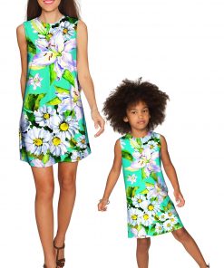 Mommy And Me Flower Party Adele Shift Dress Green White Wd14 P0034b Gd14 P0034b 0041f985 2e16 4ba0 A9f2 856479fd294d