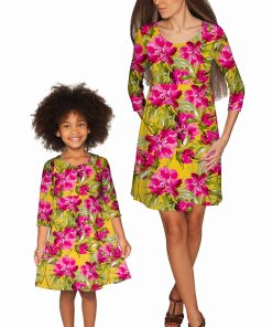 Mommy And Me Indian Summer Gloria Empire Waist Dress Yellow Pink Gd5 P0079s Wd5 P0079s 7f829501 63e5 4596 B098 050a2b30ee42
