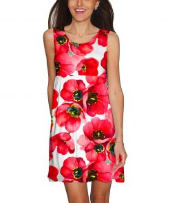 Tulip Salsa Sanibel Empire Waist Dress Women Red White Wd6 P0049s Image 1