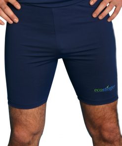 Mens UV Protective Swim Shorts Knee Length in Navy Blue