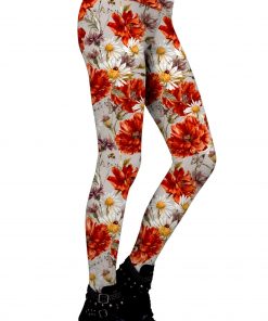In The Wheat Field Lucy Leggings Women Grey Red White Wl1 P0033s Image 1